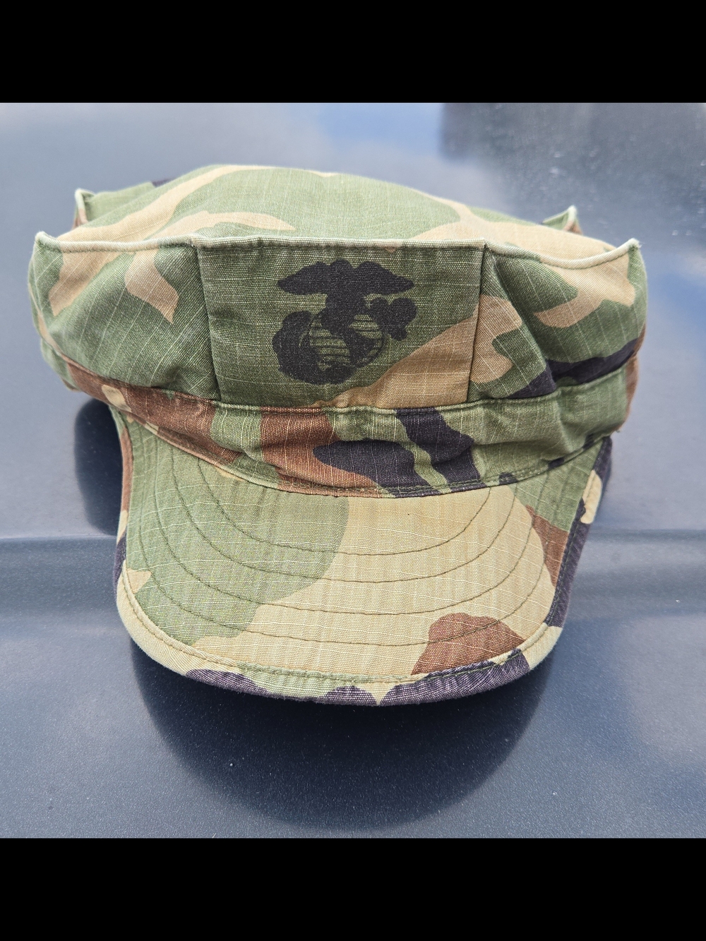 USMC Camo Military-Style Marine Corp Emblem Cap Authentic